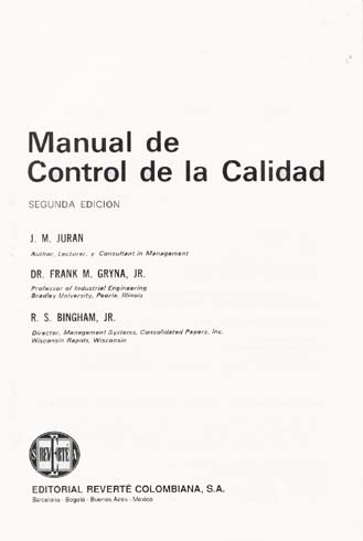manual de control de calidad pdf juran